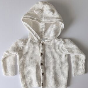 Carter's Cream Knit Button-Up Hoodie